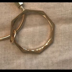 India Hicks gold plated hexagon pendant NIB